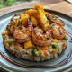 Grilled Shrimp Rice Plate